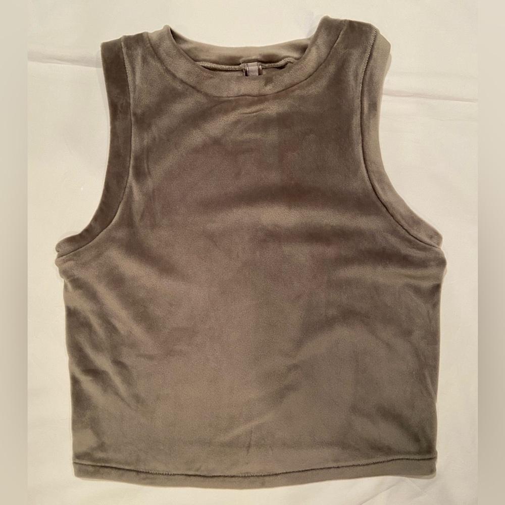 Skims Velour Cropped‎ Top, sleeveless, size Medium
